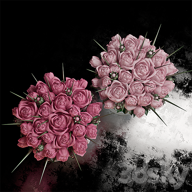 Roses in a gift box 3DSMax File - thumbnail 2