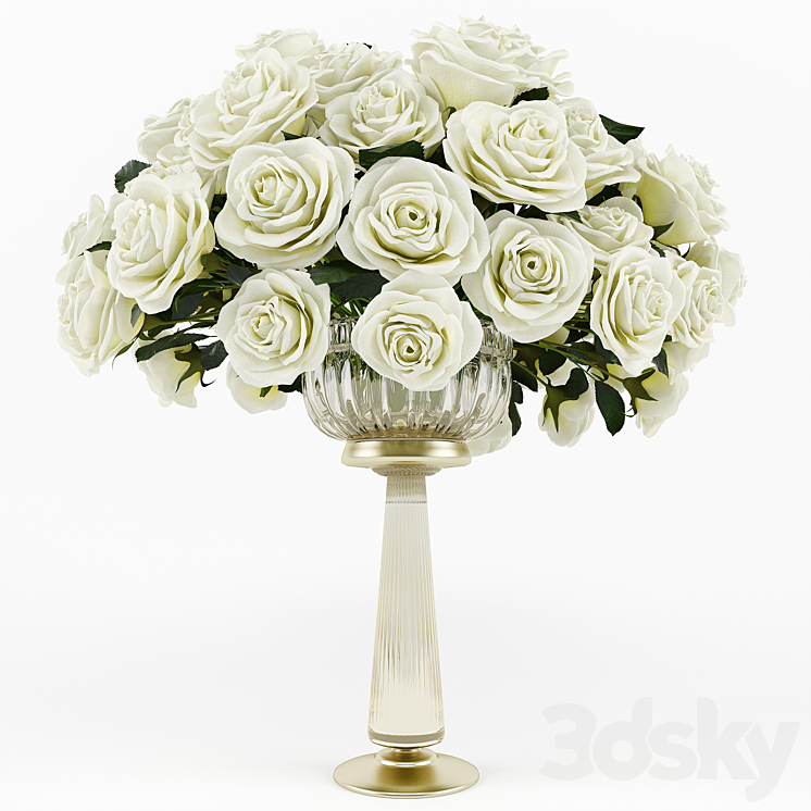 Roses in a vase 3DS Max - thumbnail 1