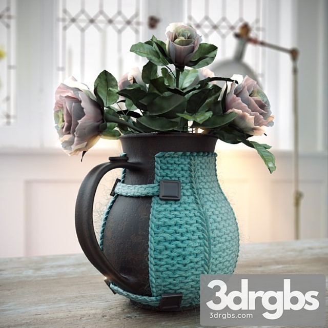 Roses In Cup 3dsmax Download - thumbnail 1