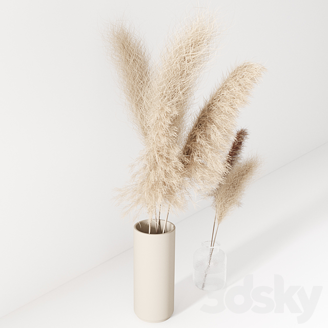 Set of pampas in vase 3DSMax File - thumbnail 3