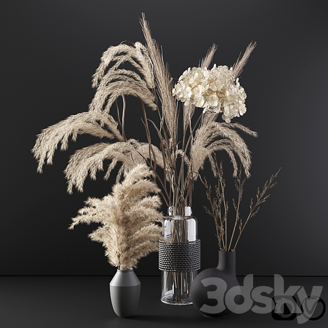 Set with dry plants 3DSMax File - thumbnail 1