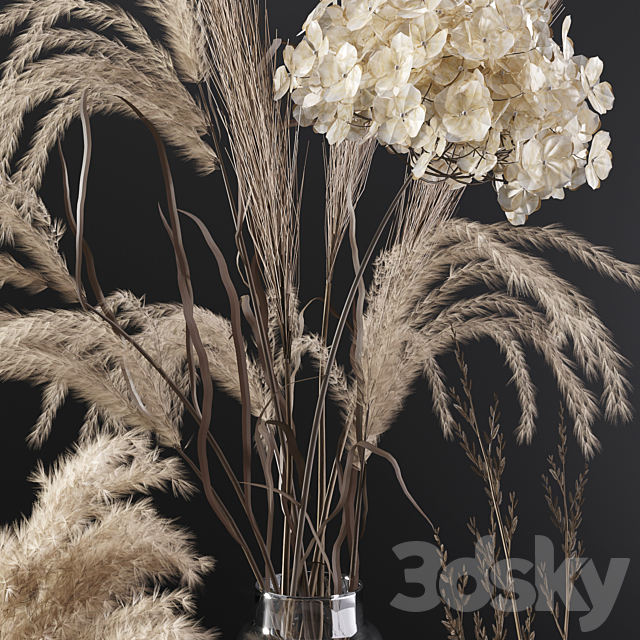 Set with dry plants 3DSMax File - thumbnail 3