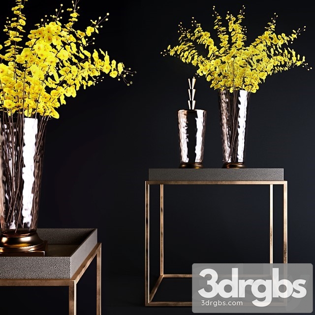 Tables Rh Yellow Flowers 2 3dsmax Download - thumbnail 1