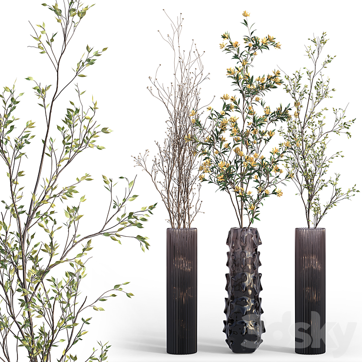 Three decorative Bouquets 3 3DS Max Model - thumbnail 1