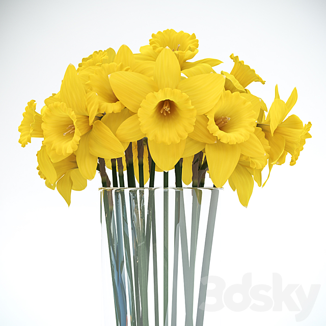 Tubular daffodil 3DSMax File - thumbnail 2