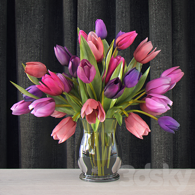 Tulips 3DS Max Model - thumbnail 1