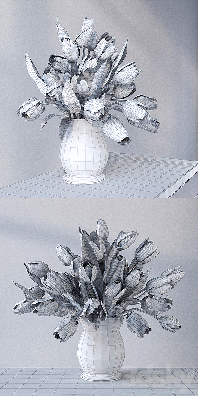 Tulips 3DS Max Model - thumbnail 3