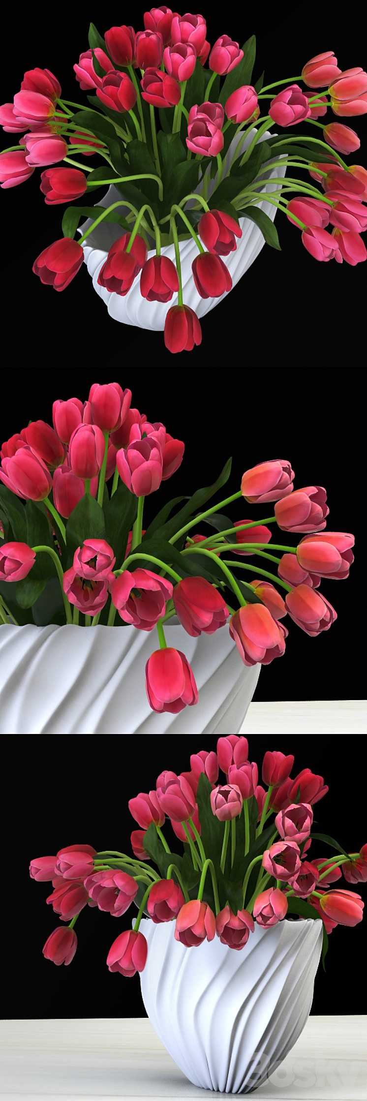 Tulips in a vase 3DS Max - thumbnail 2