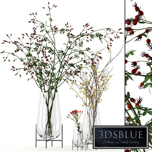 Twigs in Echasse Vases 3DS Max - thumbnail 3