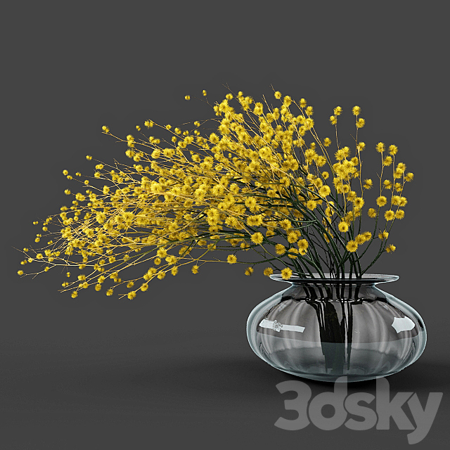 Vase acacia 3DSMax File - thumbnail 1