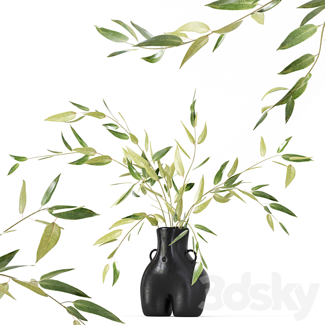 Vase black Love Handles Anissa Kermiche 3DSMax File - thumbnail 5