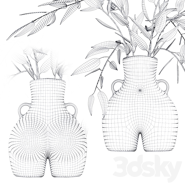 Vase black Love Handles Anissa Kermiche 3DSMax File - thumbnail 6