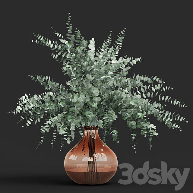 Vase eucalyptus cinerea 3DSMax File - thumbnail 1