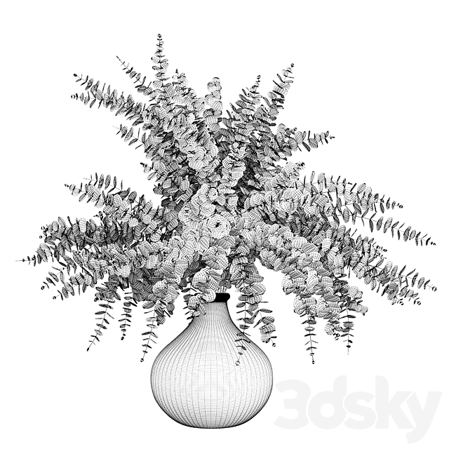 Vase eucalyptus cinerea 3DSMax File - thumbnail 3