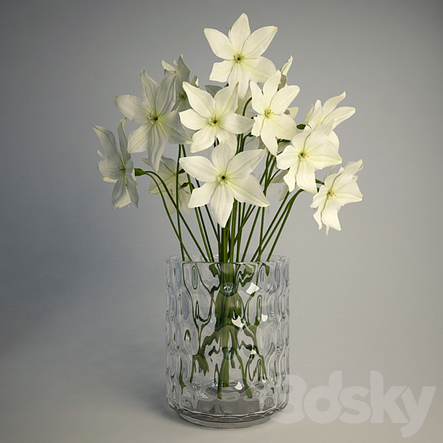 Vase Godkanna & Narcissus 3ds Max - thumbnail 1