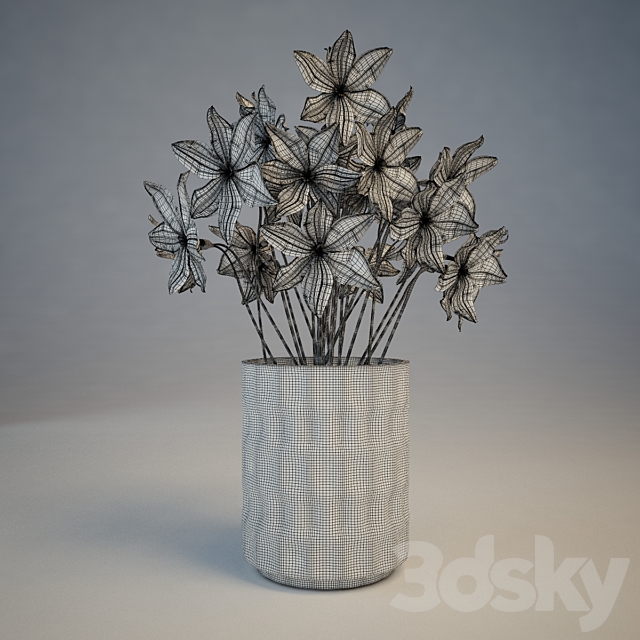 Vase Godkanna & Narcissus 3ds Max - thumbnail 2