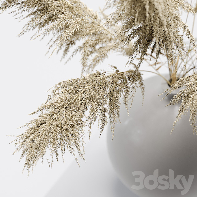 Vase with dried flowers 0001 3DS Max - thumbnail 2