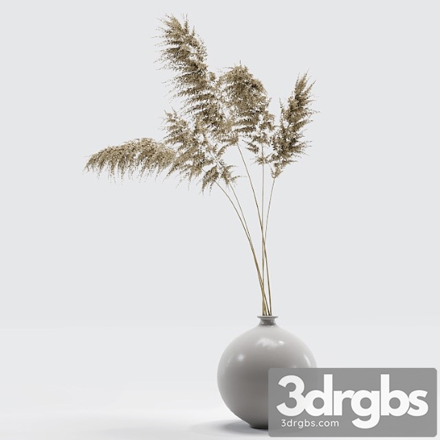 Vase with Dried Flowers 0002 3dsmax Download - thumbnail 1