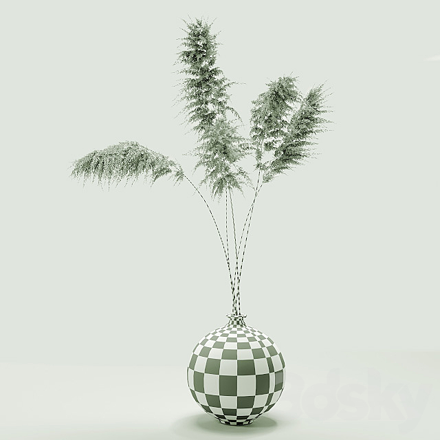 Vase with dried flowers 0002 3DSMax File - thumbnail 4