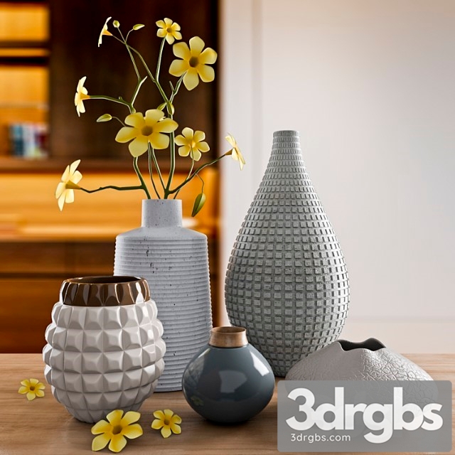 Vases And Flower Pots 3dsmax Download - thumbnail 1