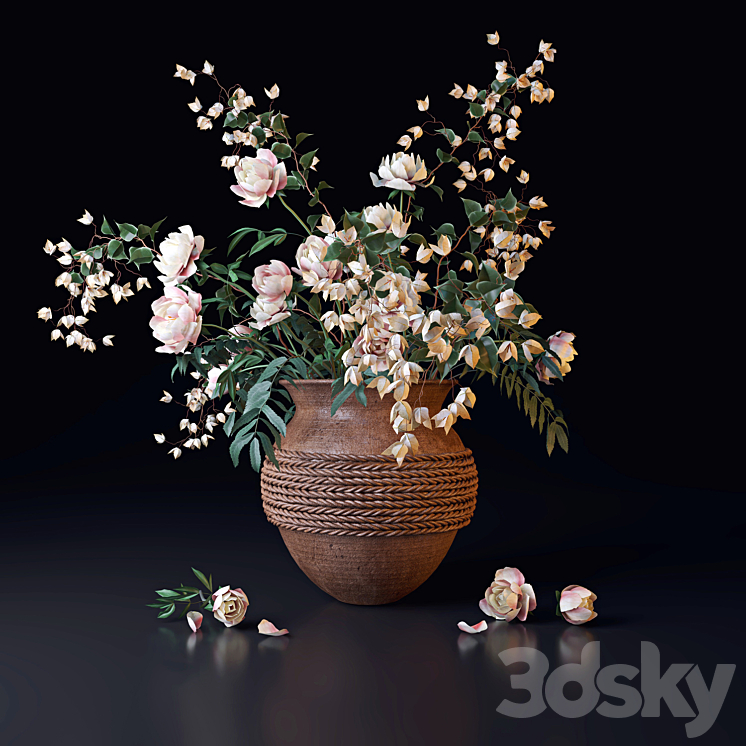 White bouquet 3DS Max - thumbnail 1