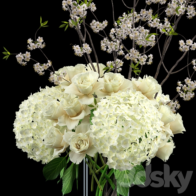 White bouquet 3DSMax File - thumbnail 2