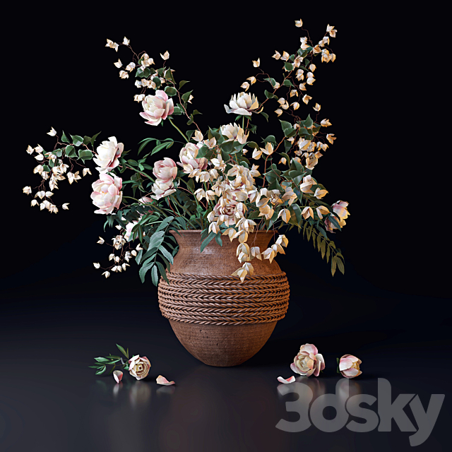 White bouquet 3DSMax File - thumbnail 1