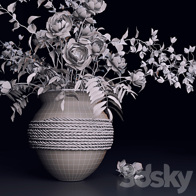 White bouquet 3DSMax File - thumbnail 3