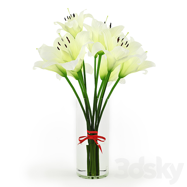 White Lilies 3ds Max - thumbnail 1