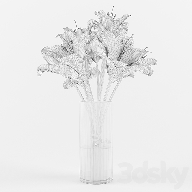 White Lilies 3ds Max - thumbnail 2