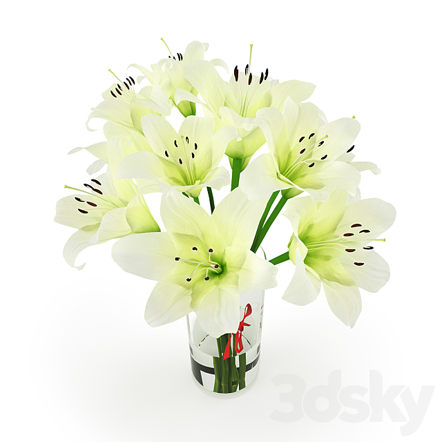 White Lilies 3ds Max - thumbnail 3