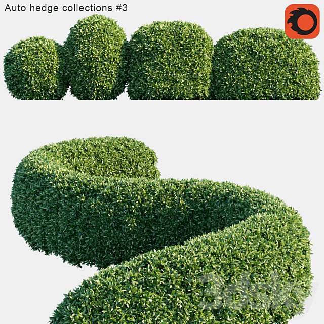 Auto hedge collections # 3 3ds Max - thumbnail 1