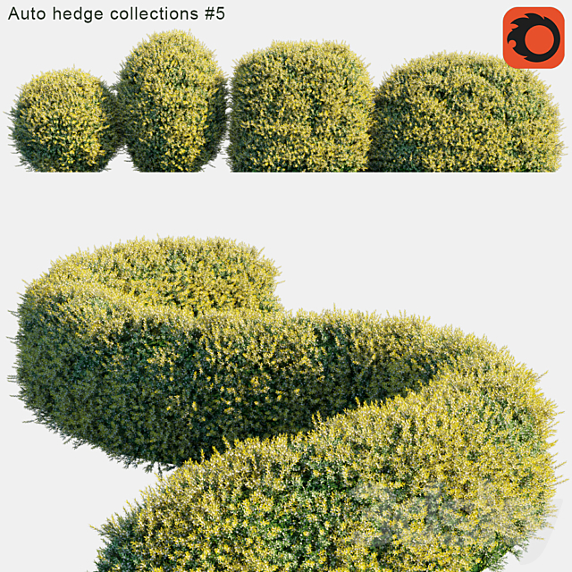 Auto hedge collections # 5 3dsMax Model - thumbnail 1