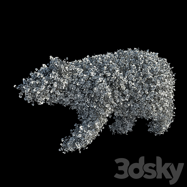 Bear – topiary 3DS Max Model - thumbnail 2