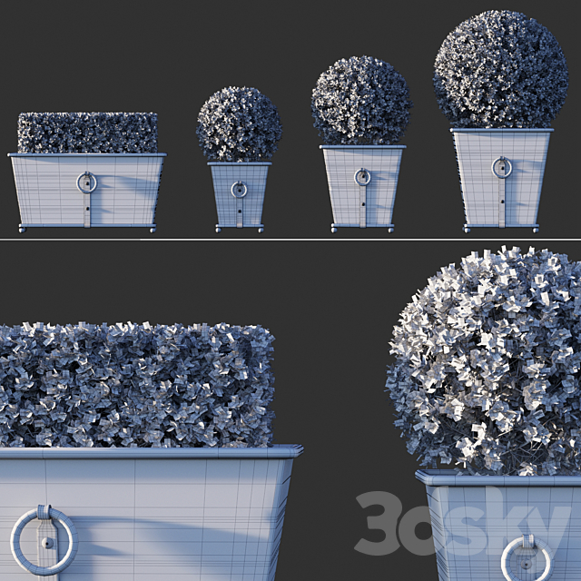 Boxwood RH Estate Zinc Ring Square 3DSMax File - thumbnail 3