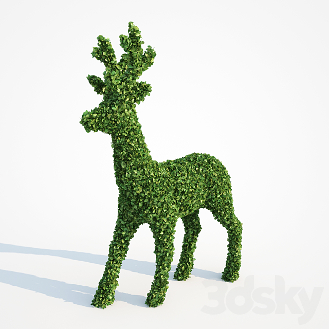 Deer Topiary 3DS Max Model - thumbnail 2