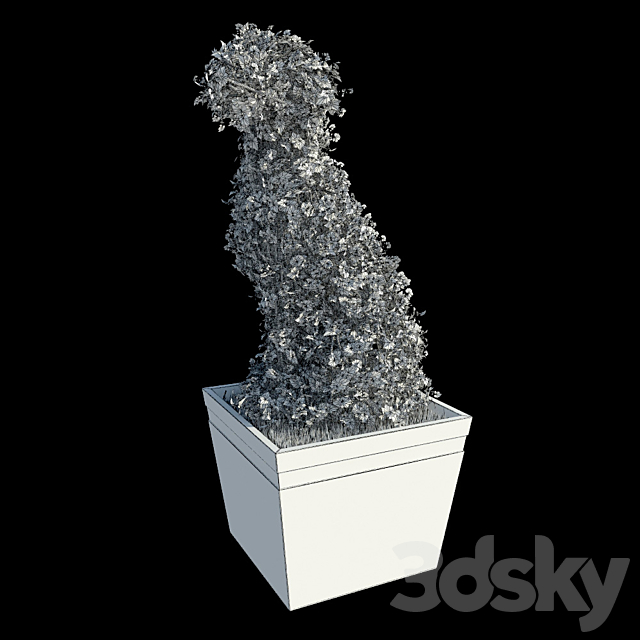 Dog – topiary 3DS Max Model - thumbnail 2