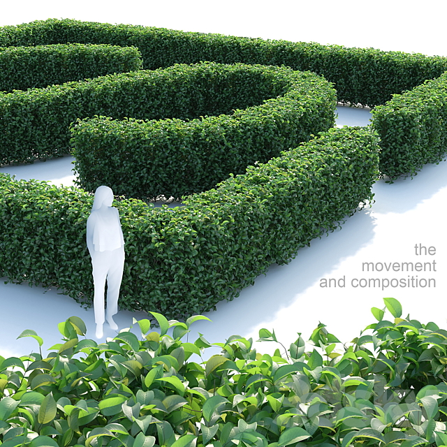 Editable bush ordinary privacy 3ds Max - thumbnail 2