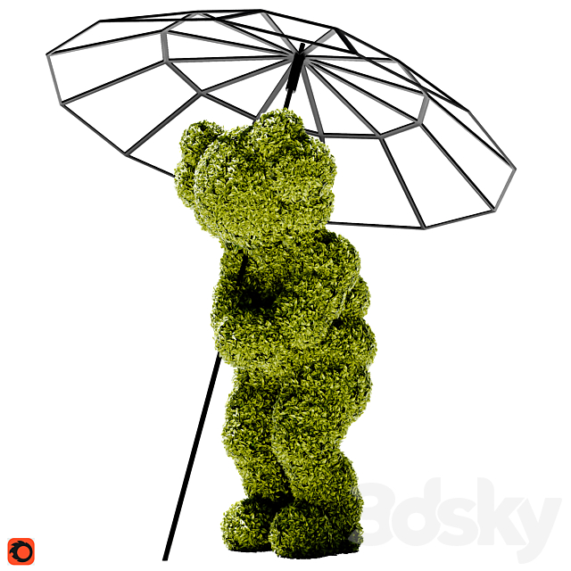 Kaws Booth Bush 3DSMax File - thumbnail 2