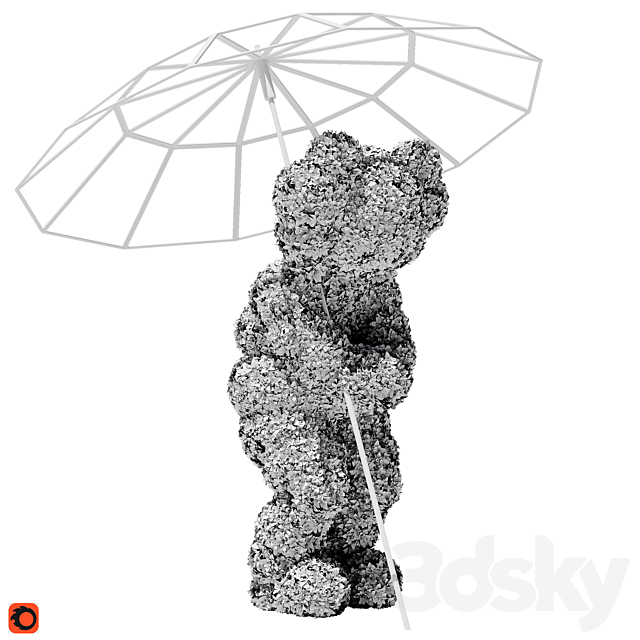 Kaws Booth Bush 3DSMax File - thumbnail 4