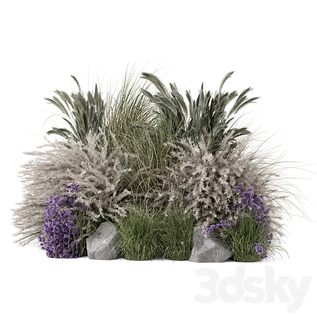 Outdoor Garden Set Bush 2564 3ds Max - thumbnail 3