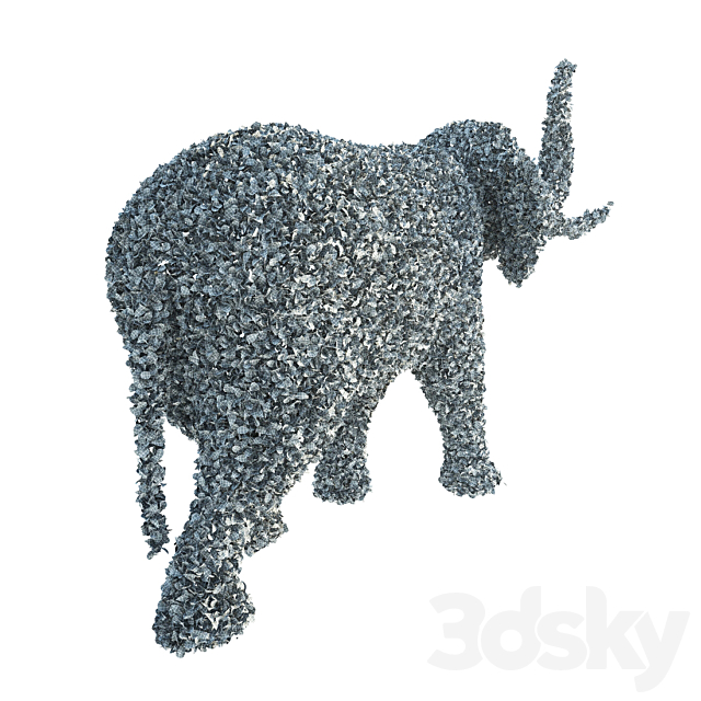 Topiary Elephant 3ds Max - thumbnail 3