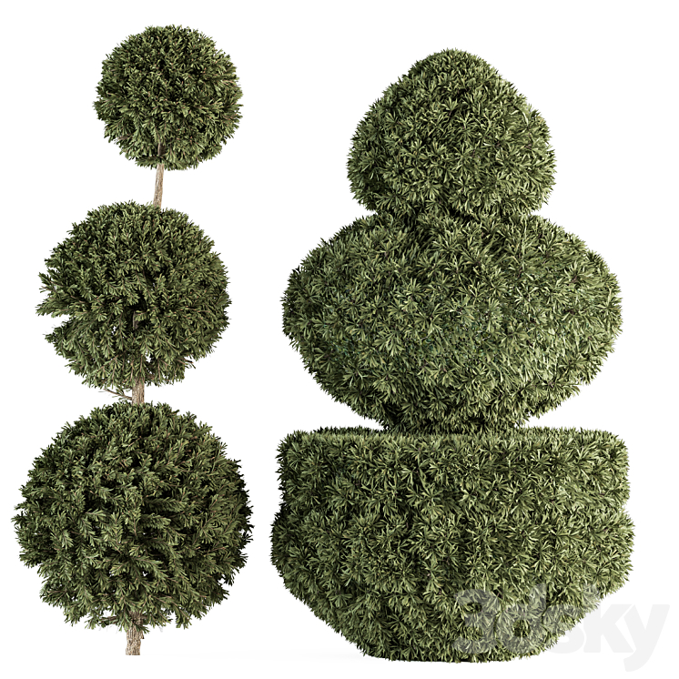 Topiary shape Bush – Bush Set 65 3DS Max - thumbnail 1