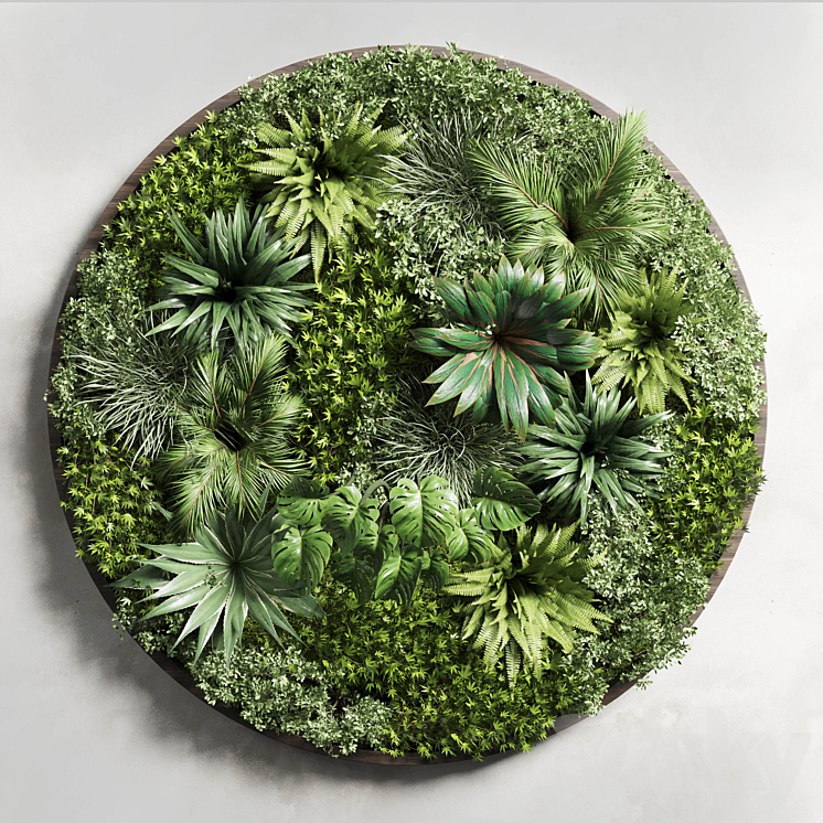 Circular Fitowall – Standing Garden – Vertical Garden from Indoor and Outdoor Plants Collection 13t collections 3DS Max Model - thumbnail 1