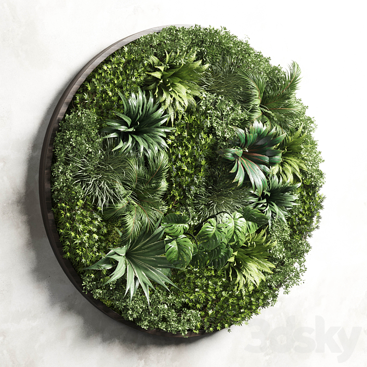Circular Fitowall – Standing Garden – Vertical Garden from Indoor and Outdoor Plants Collection 13t collections 3DS Max Model - thumbnail 2