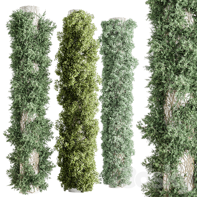 Column Vertical Garden – Wall Decor 93 3DS Max Model - thumbnail 5