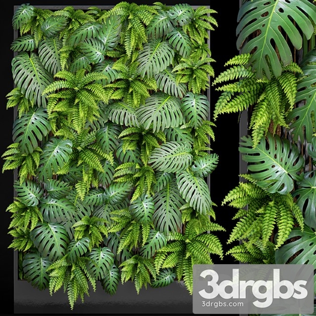 Fytowall 1. vertical garden, phytowall, phytomodl, landscaping, green picture, bush, wall decor, branches, monstera, fern, eco, eco decor, loft - thumbnail 1