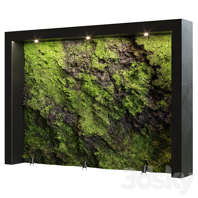 green natural stone wall1 3DS Max Model - thumbnail 4