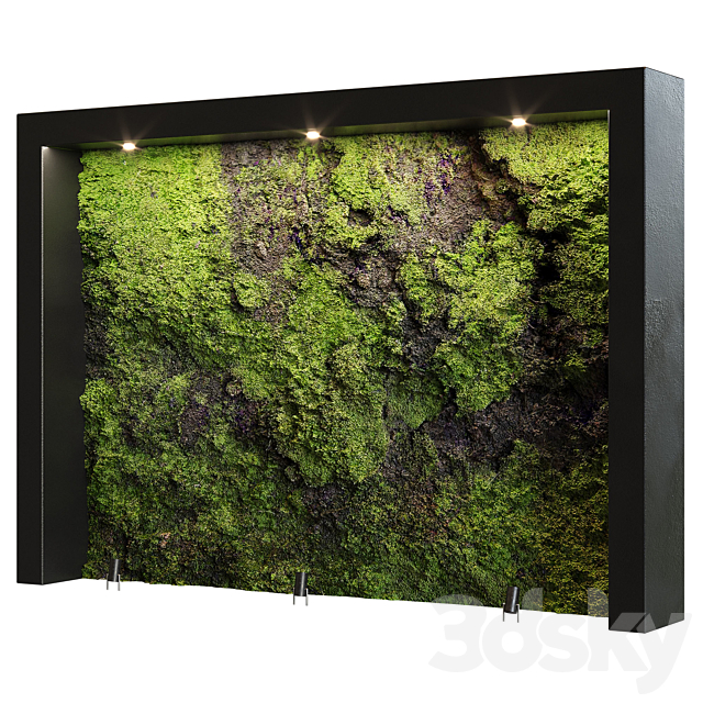 green natural stone wall1 3DS Max Model - thumbnail 5