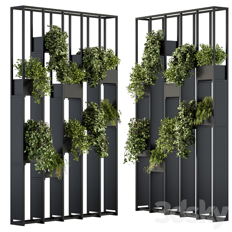 Green Wall – Plants partition 02 3DS Max Model - thumbnail 1